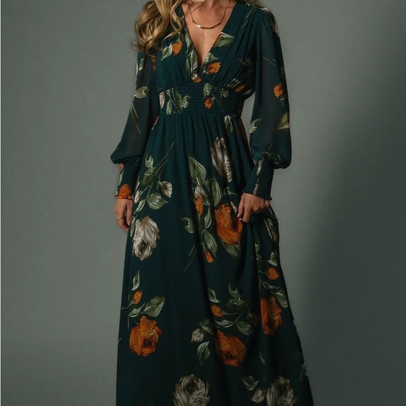 Baltic Born Dresses & Skirts - Baltic Born Olivia Maxi Dress in Deep Topaz Floral